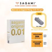 Bao cao su Sagami 001 - bcs non latex - siêu mỏng - hộp 2 chiếc