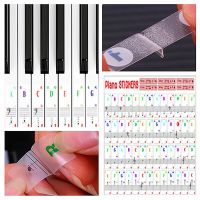 37/49/61/88 Keys New Colorful Transparent Piano Keyboard Stickers Electronic Keyboard Sound Name Key Stave Note Symbol Sticker