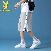 2023 New Fashion version Playboy side-breasted pants mens six-point outerwear summer thin loose casual boys five-point basketball shorts