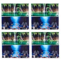 4X Blue Fresh Sea Background Aquarium Ocean Landscape Poster Fish Tank Background