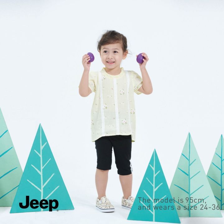 jeep-baby-girl-2-in-1-เสื้อเบลาส์-แขนสั้น-และชุดขายาว-สําหรับเด็กผู้หญิง-772442-770126-br