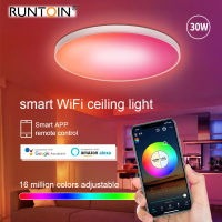 WIFI Smart RGB LED Ceiling Lights Bluetooth Music Light Home Lighting 30W APP Remote Control Lamps Work With Alexa Home