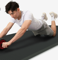 เสื่อโยคะ  พกพาสะดวก แผ่นรอง เบาะรองออกกำลังกาย หนา 10 มิลลิเมตร ฟรีเชือกโยคะ Yoga Mat Black ขนาด183cm*61cm*17.5mm