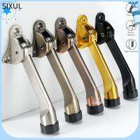 SIXUL Professional สังกะสีอัลลอยด์ประตูติดห้องอาบน้ำบัฟเฟอร์ยาง Kick Down Doorstop Door Stopper