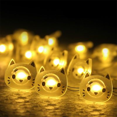 【☸2023 New☸】 wangshenghui โคมไฟ Led เส้นเทปรูปแมวไฟ Led 20ไฟประดับใช้อุปกรณ์เรืองแสงตกแต่งปาร์ตี้คริสต์มาสงานแต่งงาน
