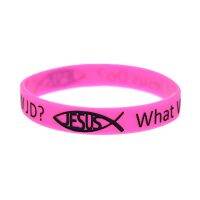 1 PC What Would Jesus Do WWJD Silicone Rubber Bracelet 1/2 Inch Wide Bangle Replacement Parts