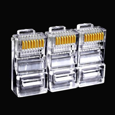 【YF】 10pcs/lot RJ45 Ethernet Cables Module Plug Network for UTP Cat5 Cat5e Cable Heads 8P8C