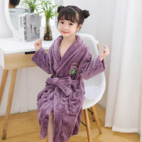 New Arrival Kids Girls Robes Super Soft Flannel Sleepwear for Teenage Children Comfortable Skin Nightgowns Cartoon Pajamas Baby