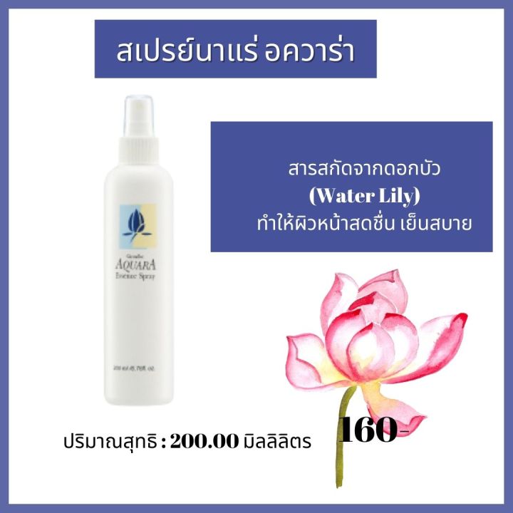 ส่งฟรีสเปรย์น้ำแร่-อควาร่าสเปรย์น้ำแร่บำรุงผิวหน้า-ที่มีส่วนผสมของ-mineral-complex-และสารสกัดจากดอกบัวกิฟฟารีน