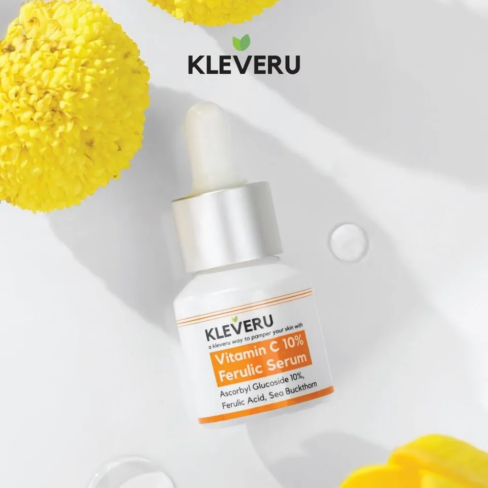 BPOM] KLEVERU Vitamin C 10% Ferulic Serum - 10% Vitamin C, Ferulic Acid,  and Sea Buckthorn - 15ml | Lazada Indonesia