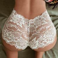 Knickers Size Plus Female Lingerie Transparent Briefs Hollow Low-Waist Panties Lace Sexy 39;S Women New European