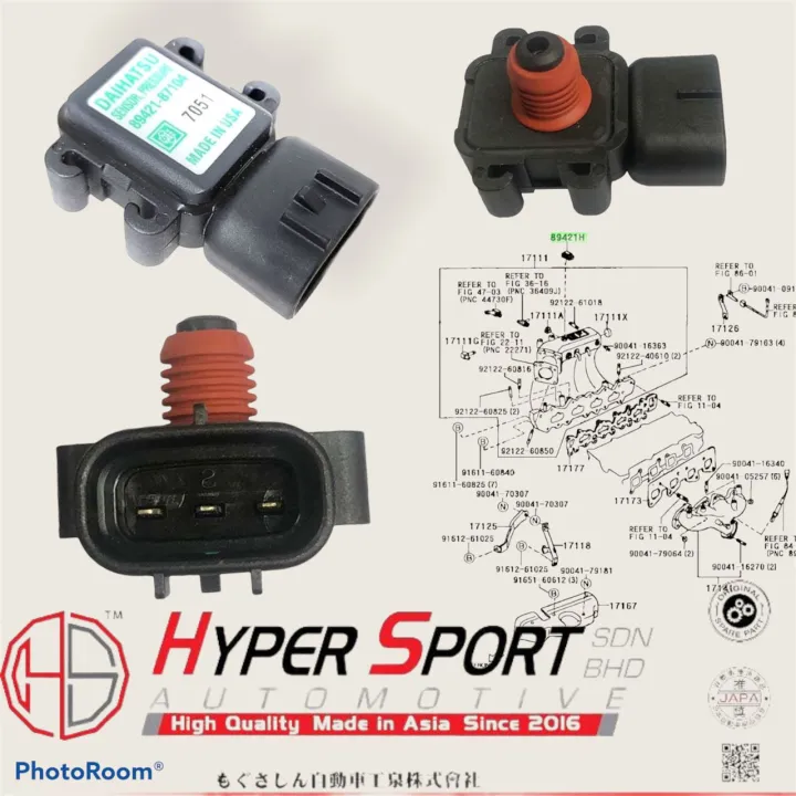 PERODUA KEMBARA OLD 1.3 MAP SENSOR (3PIN)（8942187104） Lazada