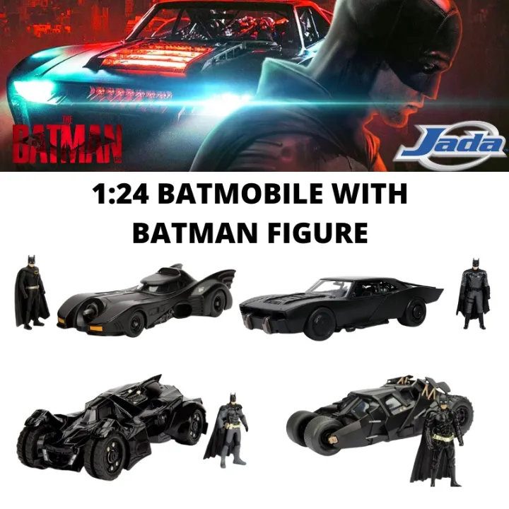 JADA 1:24 🦇 BATMAN & BATMOBILE METALS DIECAST MODEL COLLECTION CAR TOY ...