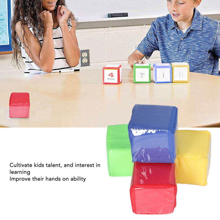 DIY Education Dice Stacking Kids Soft Dice 6 Sides with Transparent