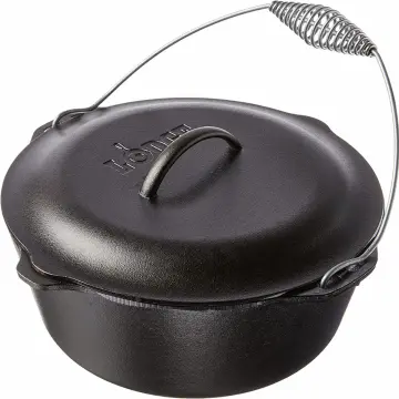 Lodge Cast Iron Serving Pot Dutch Oven with Dual Handles, Pre-Seasoned,  7-Quart