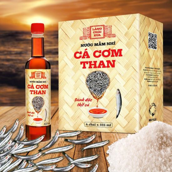 Nước mắm nhỉ cá cơm than 525ml thơm ngon, làng chài xưa - ảnh sản phẩm 1