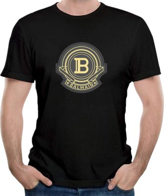 Balmain Mens Reflective Logo Printed Allmatch Tshirt 100% Cotton Gildan