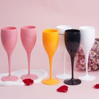 【CW】卍▧◑  Vueve Flutes Glasse Plastic Wine Glasses Dishwasher-safe Glass Transparent