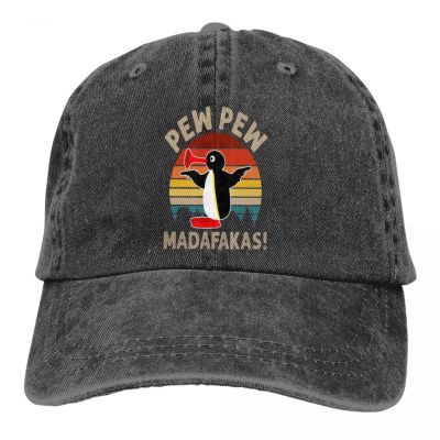 2023 New Fashion  Washed Mens Baseball Cap Pew Madafakas Trucker Snapback Caps Dad Hat Pingu Pinga Clay Animation Golf Hats，Contact the seller for personalized customization of the logo