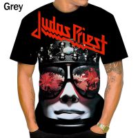 2023 Customized Fashion Summer New Rock Band Judas Priest 3D T-shirt Printing Street Casual  Round Neck Clothing T-shirt Top，Contact the seller for personalized customization