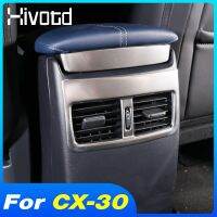 For Mazda CX30 CX-30 Essories Car Armrest Rear Air Conditioner Outlet Decoration Frame Cover Interior Moldings 2022 2021 2020