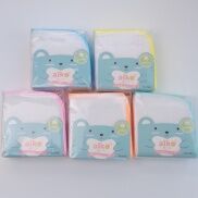 Khăn xô cho bé Aiko vải xô sữa cao cấp mềm mịn cho da bé sơ sinh 1 hộp 10