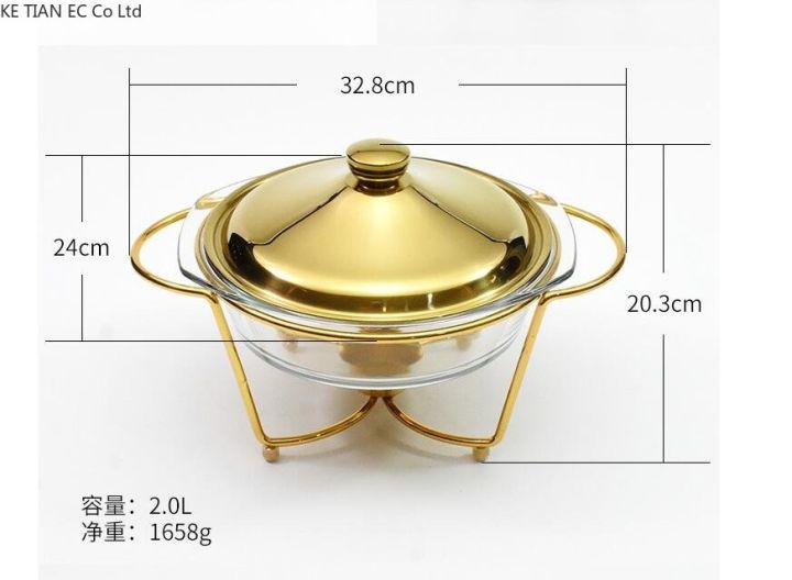 2l-gold-round-glass-dinner-stove-candle-heated-casserole-hotel-restaurant-food-heater-family-dinner-alcohol-pot-hot-pot