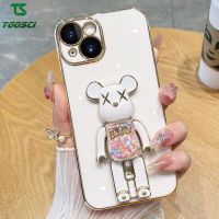 หมีรุนแรงลูกอมสเตอริโอ3D หรูหราชุบที่วางแบบหมุนได้เคสสำหรับ Apple iPhone XS Max/ iPhone X/ iPhone XR/iPhone 7 Plus/ iPhone 8 Plus/iPhone 6 Plus/iPhone 6S Plus