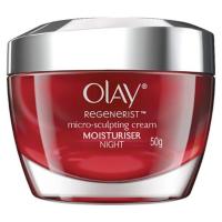 OLAY REGENERIST MICRO-SCULPTING CREAM NIGHT โอเลย์ รีเจนเนอรีส ไมโคร-สกัลป์ติ้ง ไนท์ ครีม 50 กรัม (สีแดง) 1 กระปุก