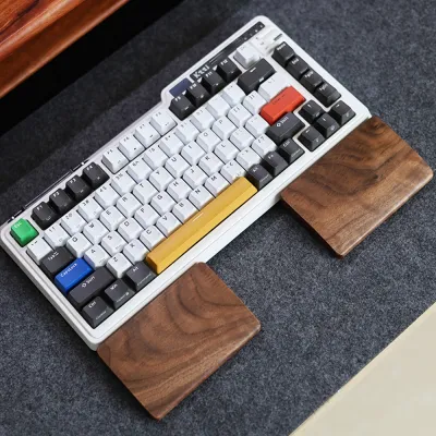 Solid Wooden Hand Wrist Rest Pad For 65 75 Alice Layout Split Mechanical Keyboard Natural Material Walnut Beech Palm Rest Pad