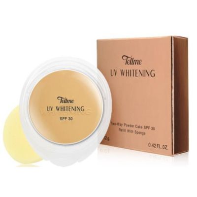 tellme uv whitening two-way powder cake spf30 12g. refill/ เท็ลมี ยูวีไวท์เทนนิ่งทูเวย์พาวเดอร์เค้ก 12กรัม