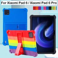 เคสกันกระแทกแผ่น Xiaomi 6 /Pad 6 Tablet Pro 11 Mi Pad 5 Pro 2021 Redmi Pad 10.61ซิลิโคนนิ่ม Stand Cover