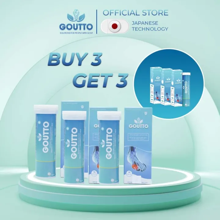 Buy 3 Get 3 Goutto Genuine Japanese Effervescent Tablets For Gout