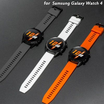 ▦✿☜ ใหม่ 20 มม. สำหรับ Samsung Galaxy Watch 4 40 มม. 44 มม. สร้อยข้อมือซิลิโคนสำหรับ Galaxy Watch 4 คลาสสิก 42 มม. 46 มม. สายนาฬิกา 20 มม.