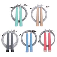 Silicone Handle Jump Rope Fitness PVC Sports Steel Wire Skipping Ropes Crossfit Adjustable Exercise Workout Skipping Equipment