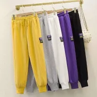 [COD] New and Pants Womens Korean Edition All-match Gray Short Student Knitted Sweatpants Feet