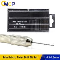 【DT】hot！ CMCP Twist Bits 0.3-1.6mm Bit Set Aluminum Hand With