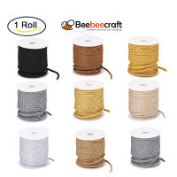 Beebeecraft 1 Roll Twisted Rope 5mm 3-Ply Polyester Cord Decorative Thread Trim for Home Decor Crafts Making Costume Curtain Tieback Honor Cord Upholstery