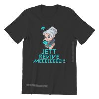 Jett Revive Me VALORANT Game Men T Shirts Classic Graphic Big Size Vintage Tshirts New Arrivals Harajuku Men Tshirt Clothing