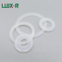 LUJX-R 2 Pcs 3/4 1 1.5 2 3 3.5 Sanitary Kelas Tri Penjepit Gasket cincin Silikon Flange Mesin Cuci Flanging Gasket VMQ untuk Ferrule