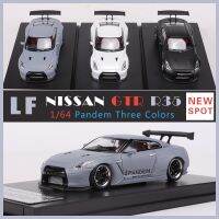 [AhQ ornaments] 1:64 Pandem NISSAN GTR R35อัลลอยโมเดลรถย้อนยุคของขวัญของตกแต่งคลาสสิก