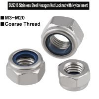 SUS316 Prevailing Torque Type Hexagon Thin Nuts With Non Metallic Insert M3 M4 M5 M6 M8 M10 M12 M14 M16 M18 M20