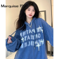 Marquise1997 เสื้อกันนหนาว เสื้อฮู้ด เสื้อกันหนาว ผญ เสื้อแจ็คเก็ตมีฮู้ดทรงหลวมใส่สบายทันสมัย WWY2390VXF 37Z230913