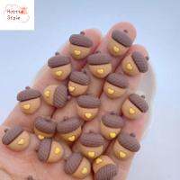 DGJKF 20pcs รูปร่างถั่วสน แพทช์เรซินถั่ว Cabochon หลังแบนราบ น่ารักมากๆ การ์ตูนลายการ์ตูน เคสโทรศัพท์ DIY