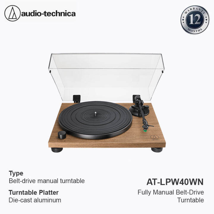 AudioTechnica ATLPW40WN Fully Manual BeltDrive Turntable Lazada Indonesia