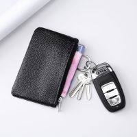 Korean version multi-functional leather coin purse womens key bag mini card bag childrens card wallet