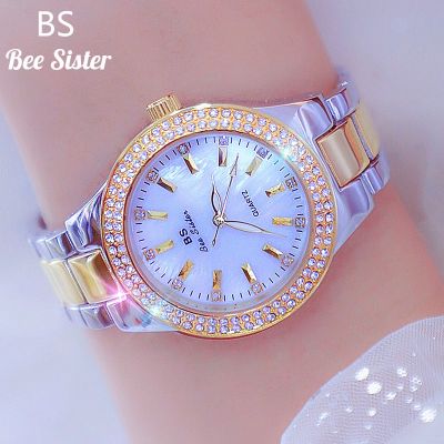 （A Decent035）2022นาฬิกาข้อมือสตรี WatchesGoldWomen CrystalWatchesSilver Clock Women Montre Femme 2021