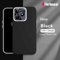 NIWINEE เคสของเหลวประกบสำหรับ C53 Realme ฝาครอบ3 IN 1ซิลิโคนกันกระแทกเคสโทรศัพท์ถอดออกได้