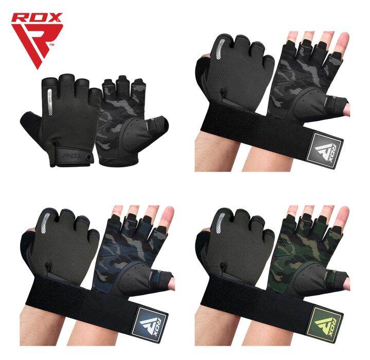 RDX Weight Lifting Gloves Removable Wrist Support Lazada.co.th