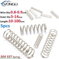 304 Stainless Steel Compress Springs Wire Diameter 0.8mm 0.9mm Pressure Spring Rotor Return Buffer Cylidrical Coil OD 5mm~14mm Cleaning Tools